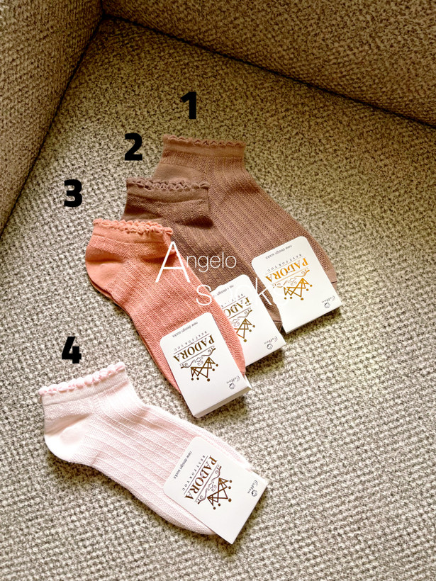 خرید اینترنتی جوراب زنانه نخی مچی با رنگ های پاستلی و متنوع با ارسال فوری و قیمت مناسب