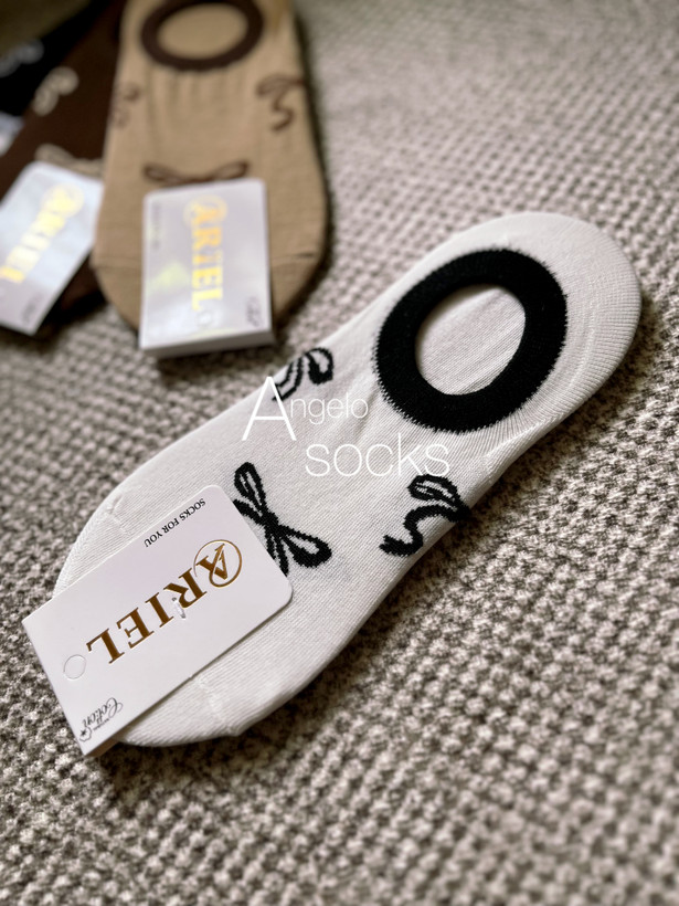 خرید اینترنتی جوراب زنانه نخی مچی رنگای کاربردی و طرح پاپیون با قیمت عالی و ارسال سریع